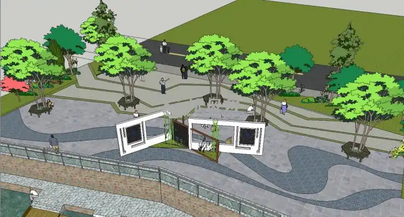 小型广场公园设计