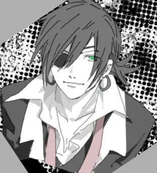 星野画集的那套西装扎小辫