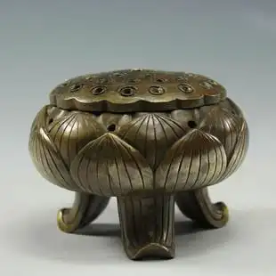 纯铜仿古莲花香薰炉熏香炉盘香供佛具用品现货供应摆件厂家直销价