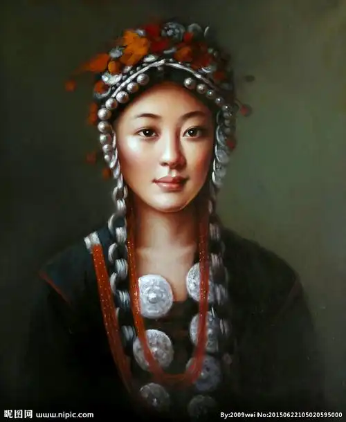 哈尼少女少女设计图__绘画书法_文化艺术_设计图库_昵图网nipic.com