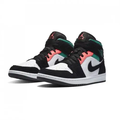air jordan1 mid se aj1南海岸 黑绿中帮篮球鞋852542-116