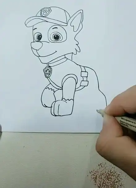 教你画汪汪队灰灰简笔画