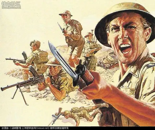 一组二战军队色彩画