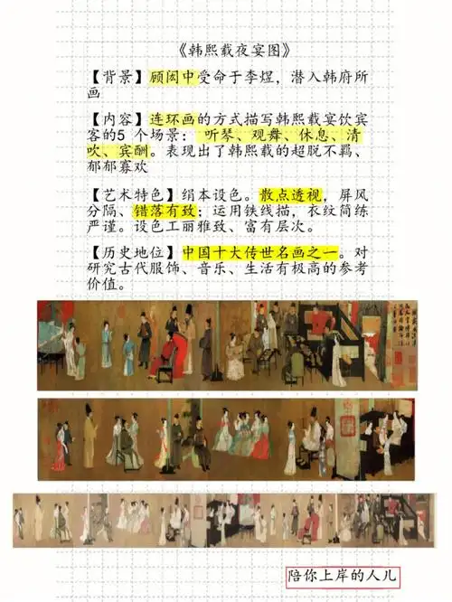 作品分析韩熙载夜宴万壑松风清明上河