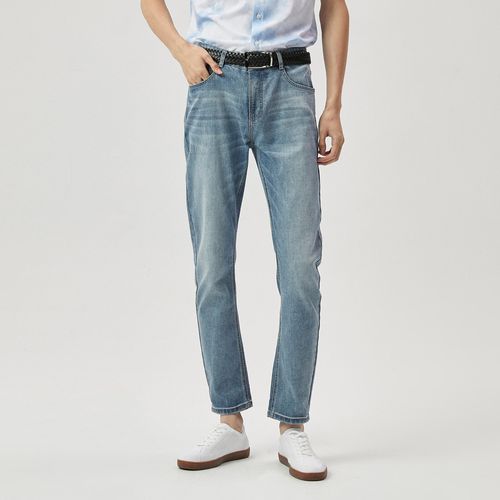 劲霸男装男士长裤春季商务百搭直筒长裤水洗休闲时尚牛仔裤男