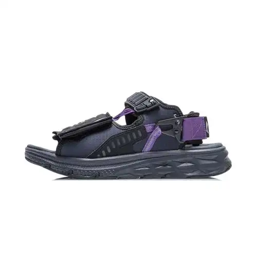 李宁男子潮流凉鞋舒适透气露趾舒不闷训练男鞋运动鞋agur013