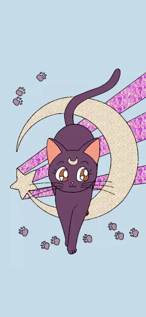 美少女战士的小猫猫简笔画