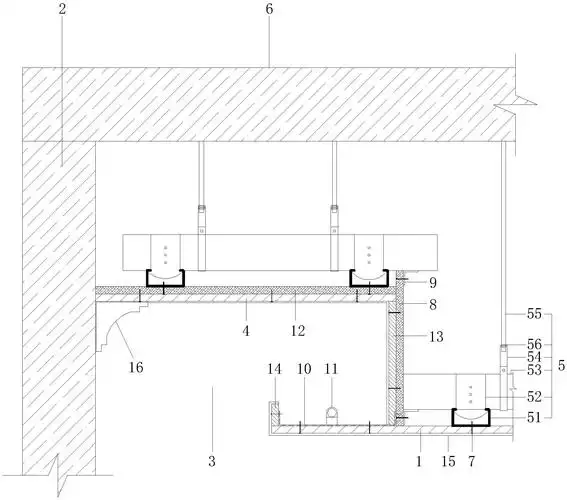 cn213390785u_一种吊顶系统边部暗藏灯带节点结构有效