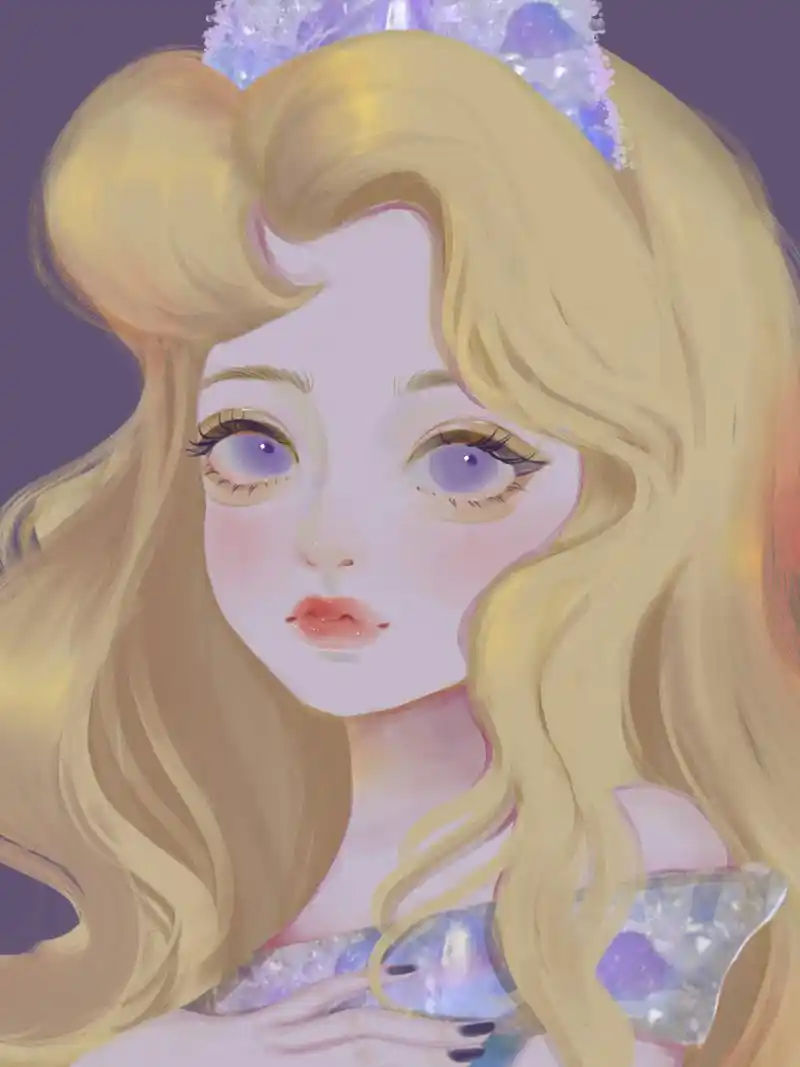 【迪士尼公主系列插画】爱洛公主 用自己的画风画爱洛公主94