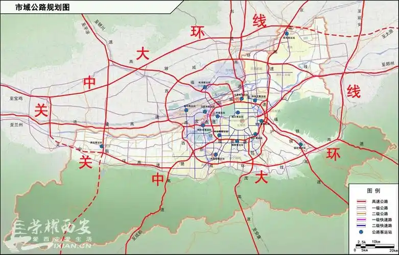 关于西安大环线关中环线西咸大环线