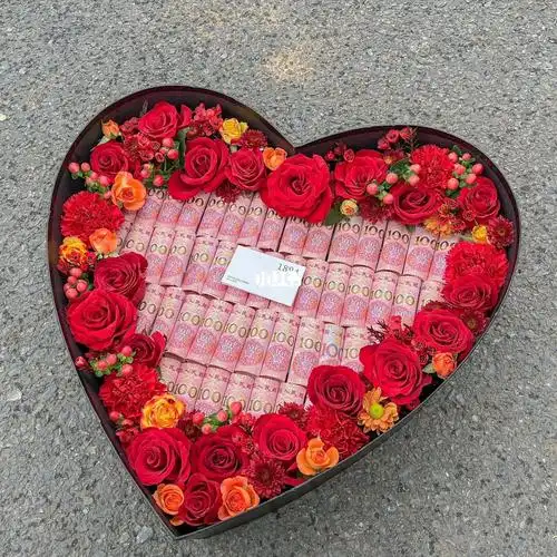 红色系有钱花盒