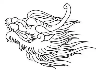 34张霸气的黑白龙头纹身手稿