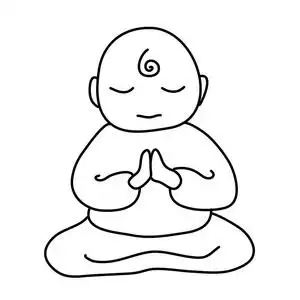 打坐和尚图片-打坐和尚素材-打坐和尚插画-摄图新视界