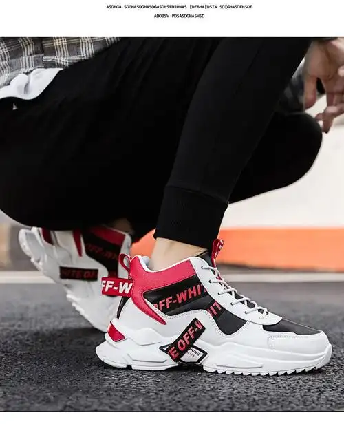 炫步588高帮休闲情侣运动鞋男鞋2021秋季新款韩版时尚潮流休闲鞋男士