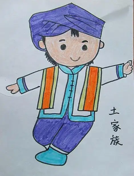 56个少数民族服装简笔画少数民族服装简笔画 少数民族服装的画法儿童