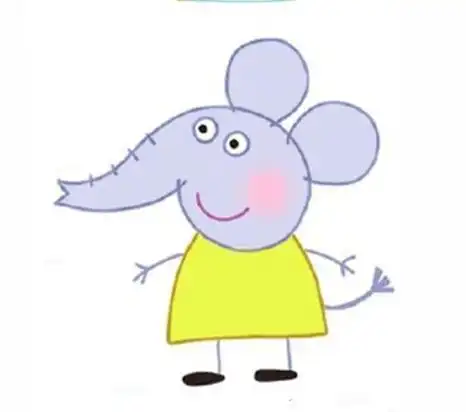 小猪佩奇大象简笔画