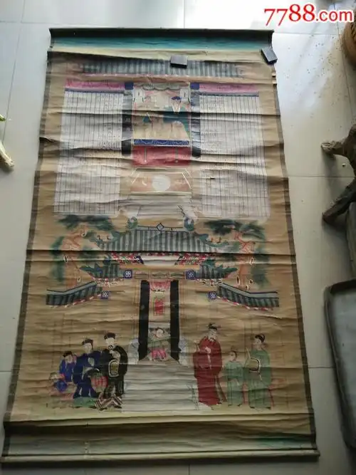 清代木板年画宋氏族谱13882