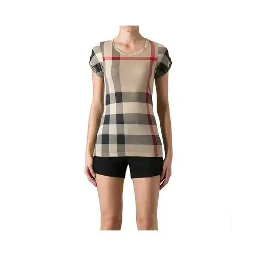 香港直邮burberry巴宝莉女士卡其色莫代尔典格舒适短袖t恤