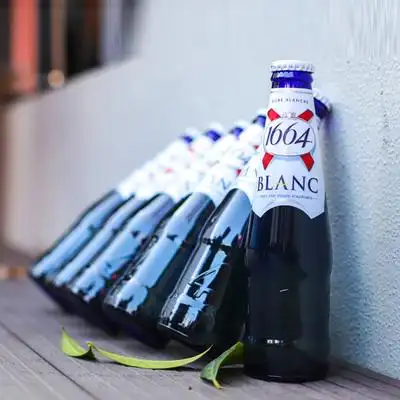 24瓶法国1664啤酒原装进口克伦堡凯旋精酿白啤果味蓝瓶组合250ml