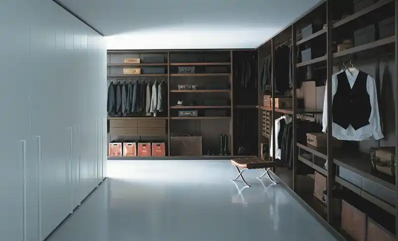 弘美名门 hm5006型号衣柜图片 现代简约风格衣帽间效果图