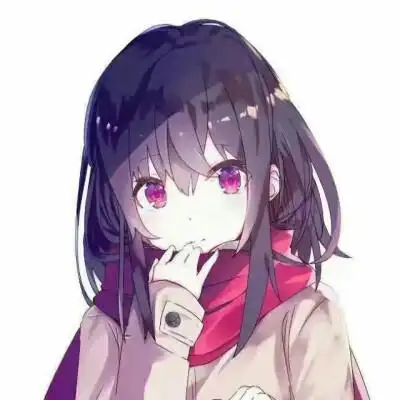二次元 少女 黑发 紫瞳 头像