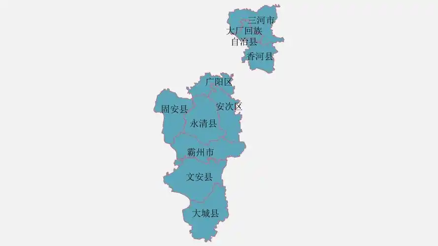 廊坊地图高清全图矢量可编辑全市各县区行政区划地图