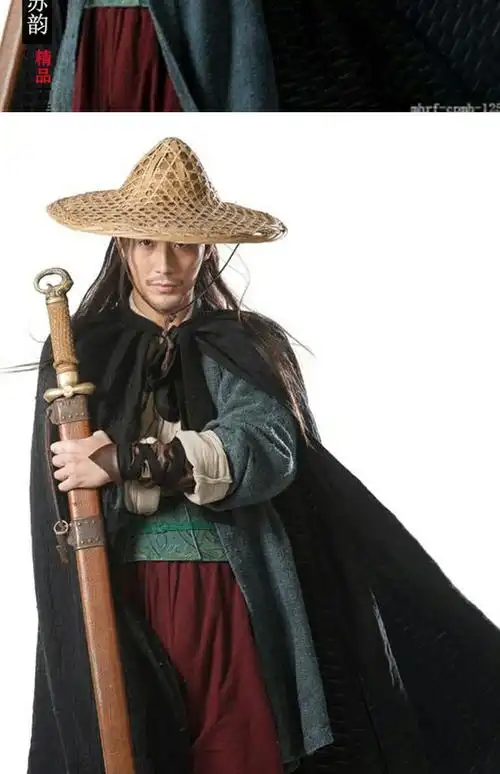 影楼影视古装男装侠客棉麻武侠武士汉服群演披风宝剑大侠演出古装