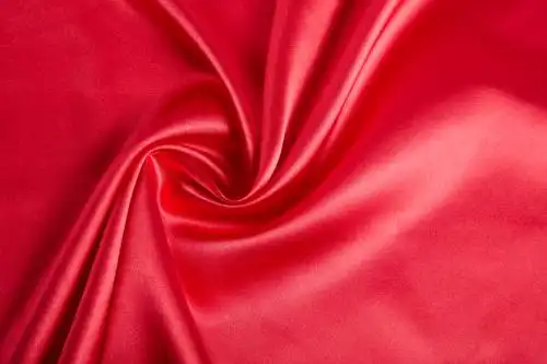 红色丝绸布布料肌理