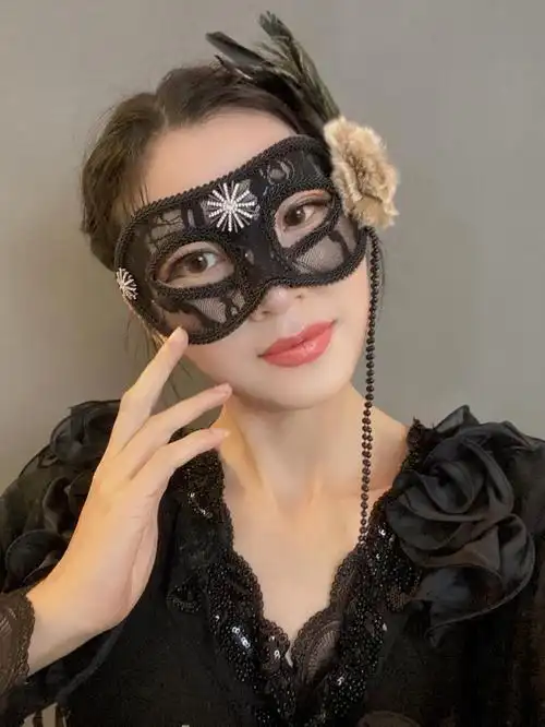 蕾丝sm眼罩半脸情趣面具假面女凰威尼斯名媛面纱私人派对网红直播舞会