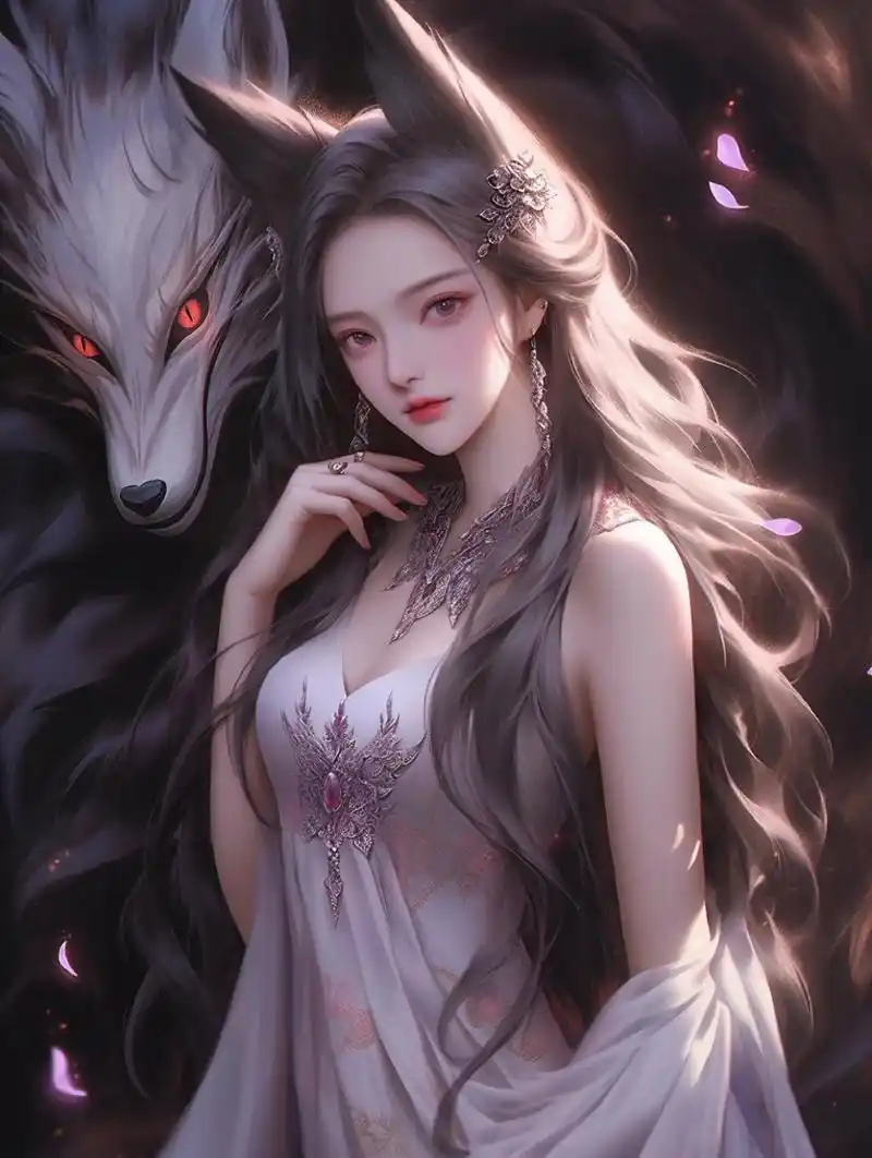 九尾黑狐是不是别有一番风味 9图头像壁纸 粉色九尾狐是妩媚柔情,那