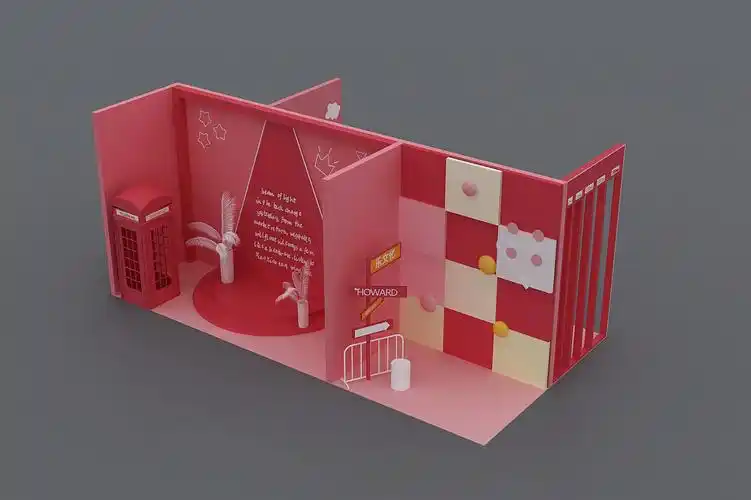 网红打卡点3d效果图设计