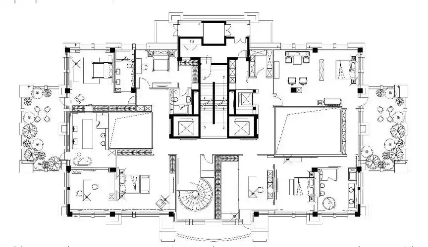 平面图项目:北京奥体空中四合院设计:孟也空间创意设计事务所设鸡师