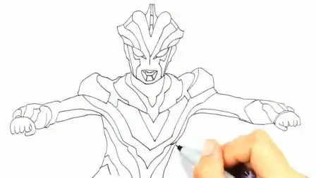 买不起奥特曼的海报,自己用彩笔画一个维克特利,步骤简单易学