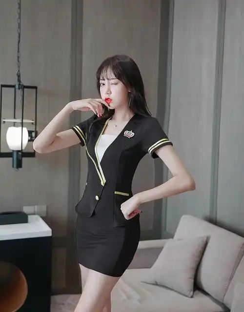 鹿王恋雪夏季性感技师工作服养生会所沐足技师工衣足疗店工装足浴套装