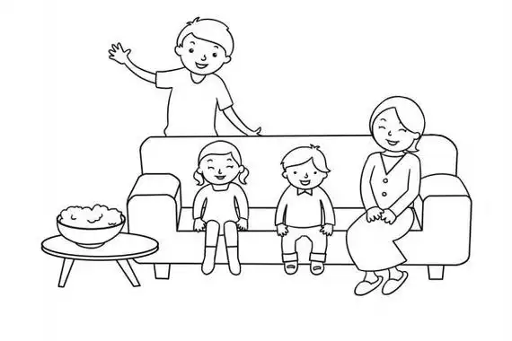 四口之家简笔画顺序简单的一家四口简笔画四口之家简笔画图片全家福一