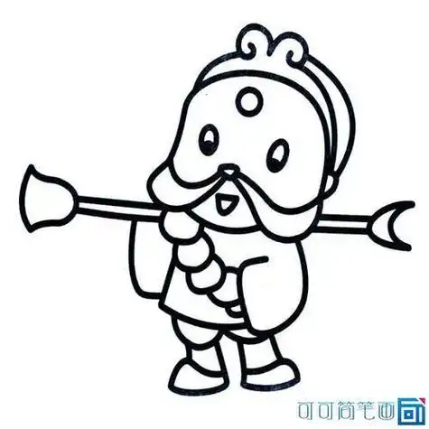 西游记卡通人物沙僧简笔画