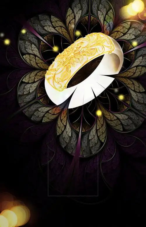 高端奢华珠宝黄金海报背景素材