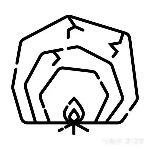 洞穴矢量图示图