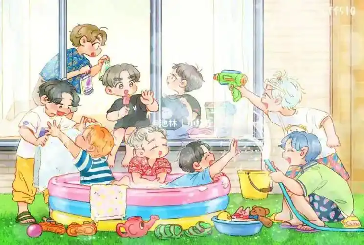 收藏的一些exo漫画版图片