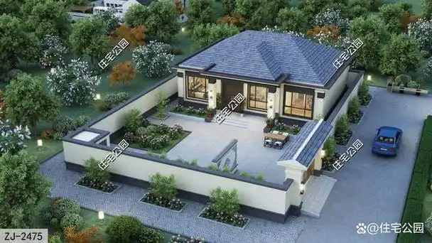 3室2厅1厨1卫,15万造价就能盖好的农村一层小墅,你可喜欢?