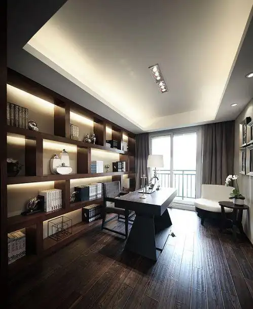 现代风格质感书房装修案例_装修之家装修效果图