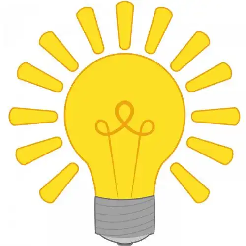 黄色卡通灯泡图片,高清图片