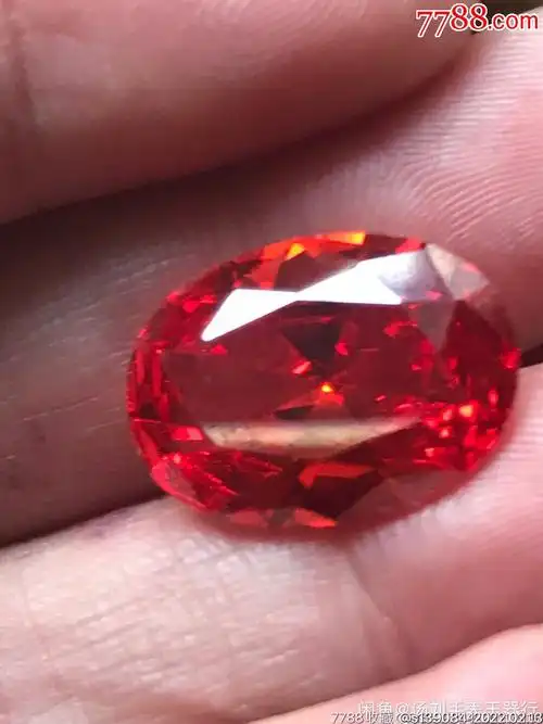 天然红宝石红锆石戒指面包真