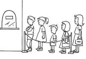 幼儿园我会排队简笔画