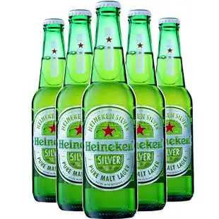 喜力星银 silver 24瓶 330ml 整箱 啤酒heineken 小喜力 国产 经典