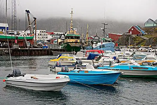 格陵兰,市区,冰,湾,渔港,区域,大幅,尺寸