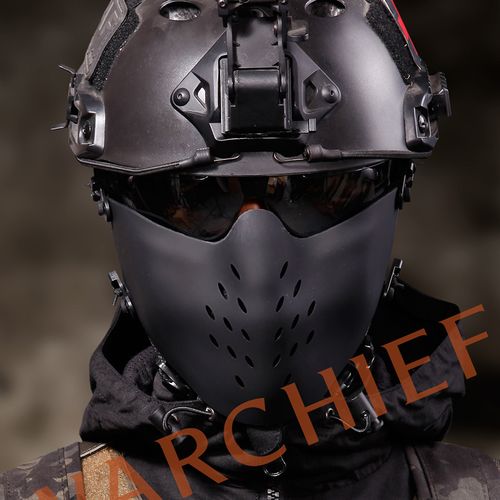 酋长迷彩骷髅面具特种兵半脸战术面罩男女真人面罩