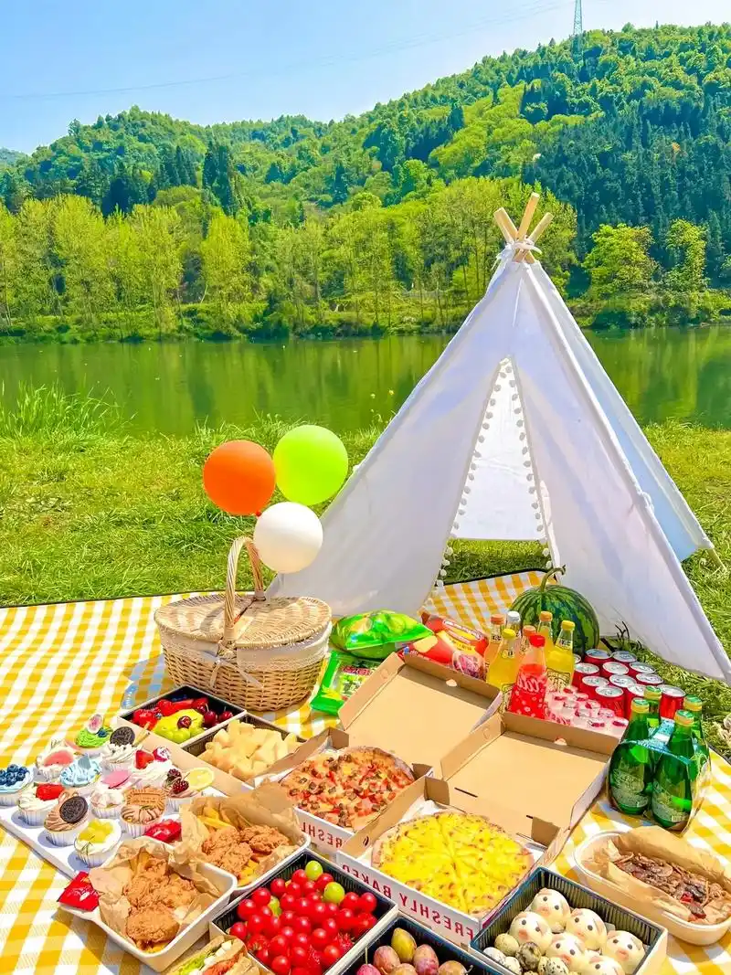 春天啦,当然要和最喜欢的朋友一起去野餐啦#春天怎么能少得了野 - 抖