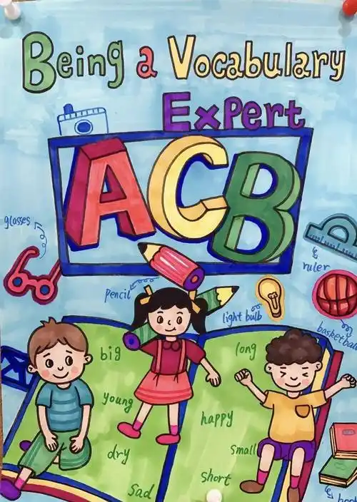 英语海报记双语部六年级英语海报展