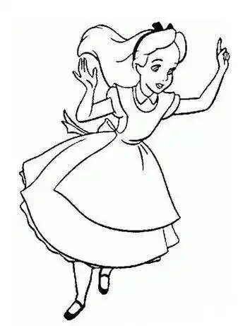 爱丽丝简笔画 爱丽丝简笔画卡通版 - 水彩迷